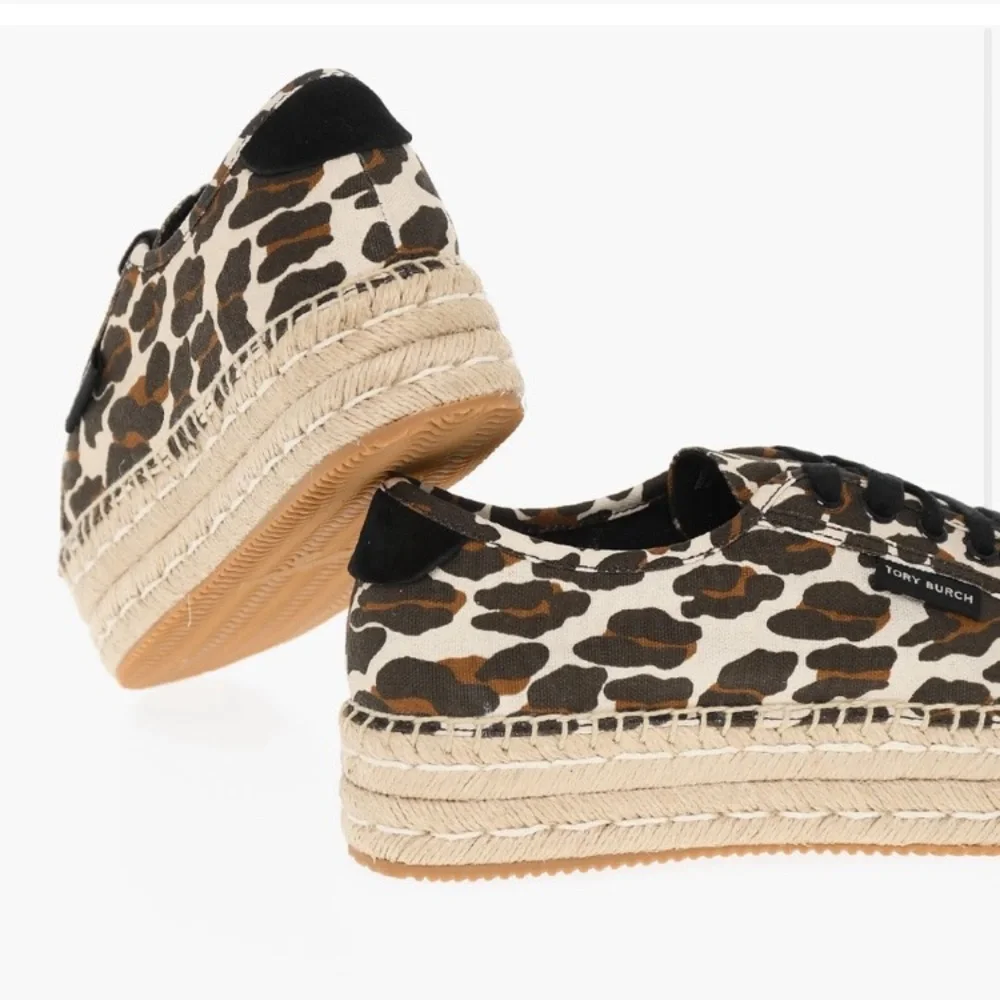 Nwot Tory Burch Seaside Oxford Platform Espadrilles Reva Leopard sneakers